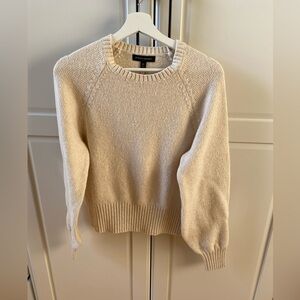 New beige chunky crew neck sweater size S